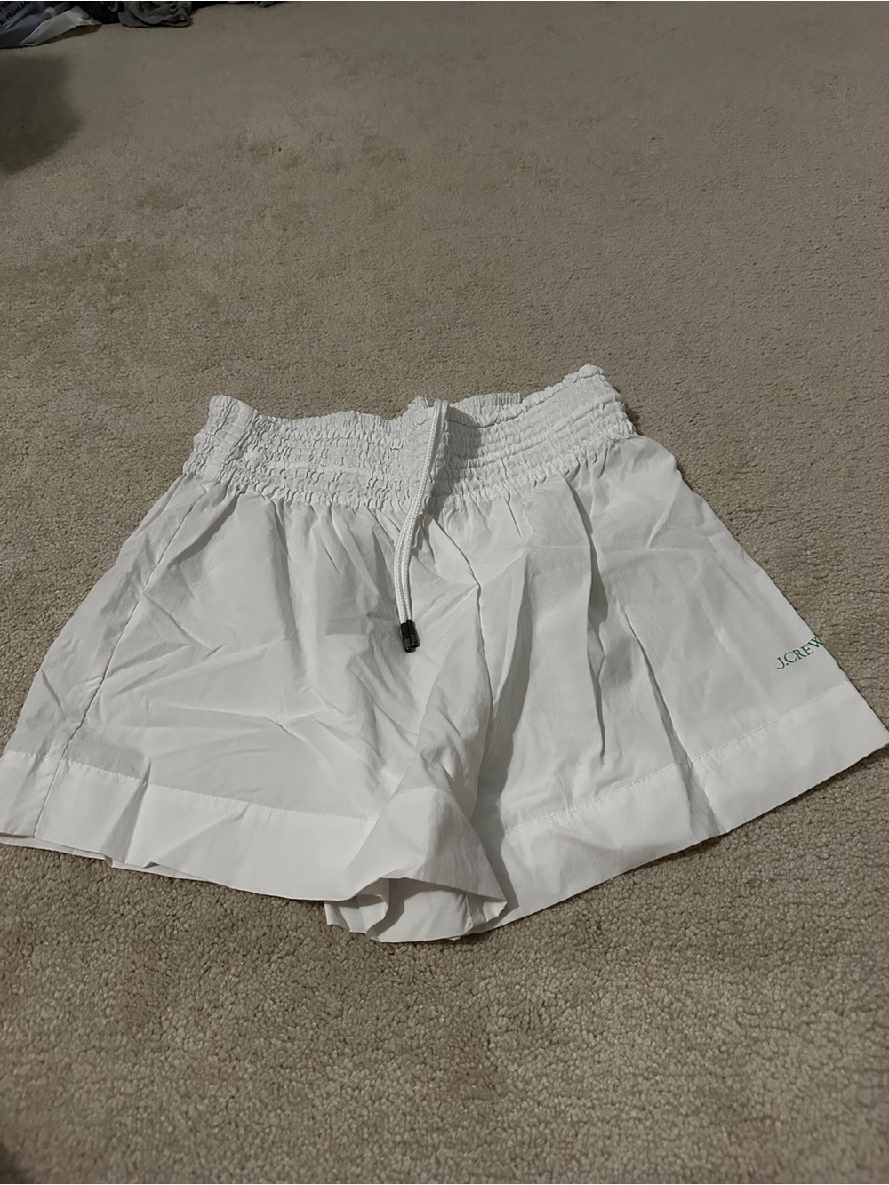 J. Crew White Smocked Waist Women's Shorts